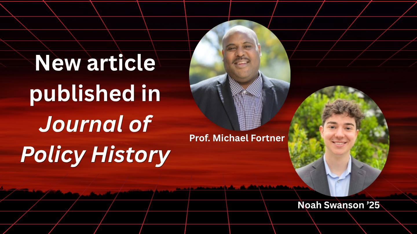 Announcement of Fortner and Fafat's newly-published article.