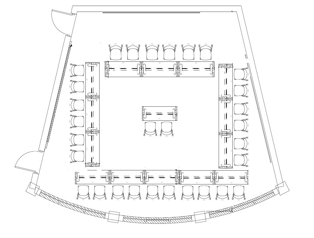 Seating chart of Bauer 1