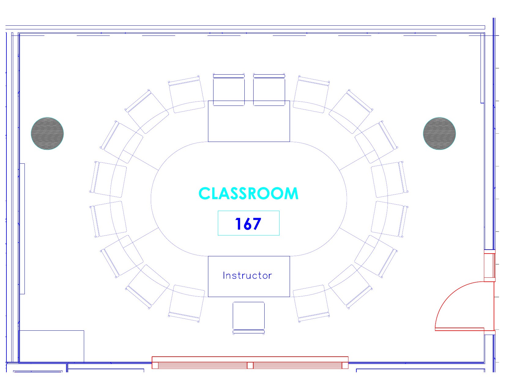 Seating chart of Kravis 167